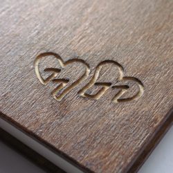 dřevěný deník Srdce
