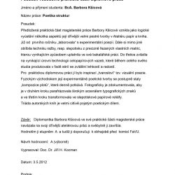 Poetika struktur posudek vedoucího
