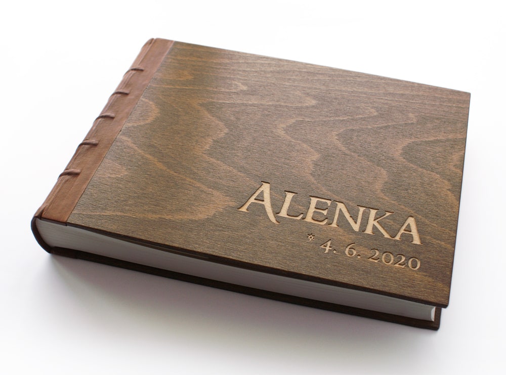 Velké dřevěné fotoalbum Alenka